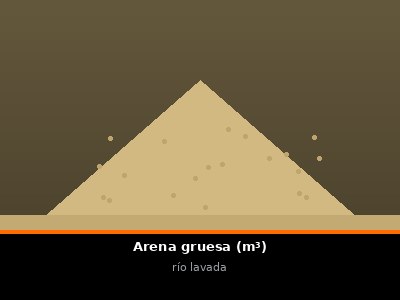 Arena gruesa m³