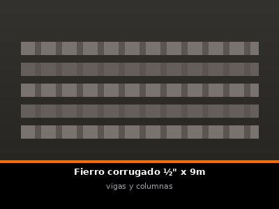 Fierro corrugado ½" x 9m