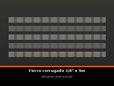 Fierro corrugado 3/8" x 9m