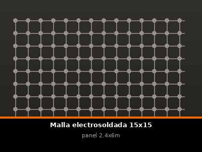 Malla electrosoldada 15x15