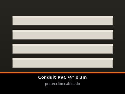 Conduit PVC 3/4" x 3m