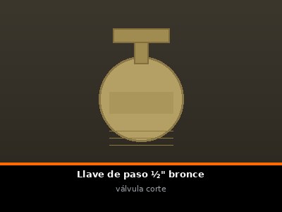 Llave de paso ½" bronce